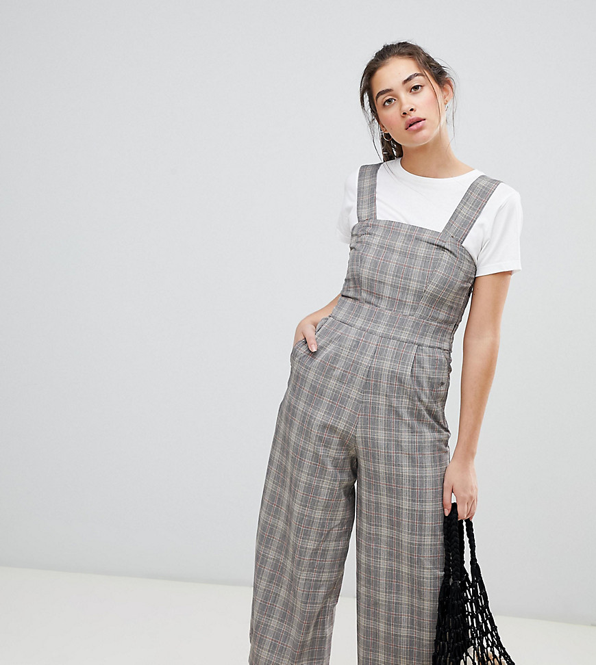 Pull&bear woven dungarees in check