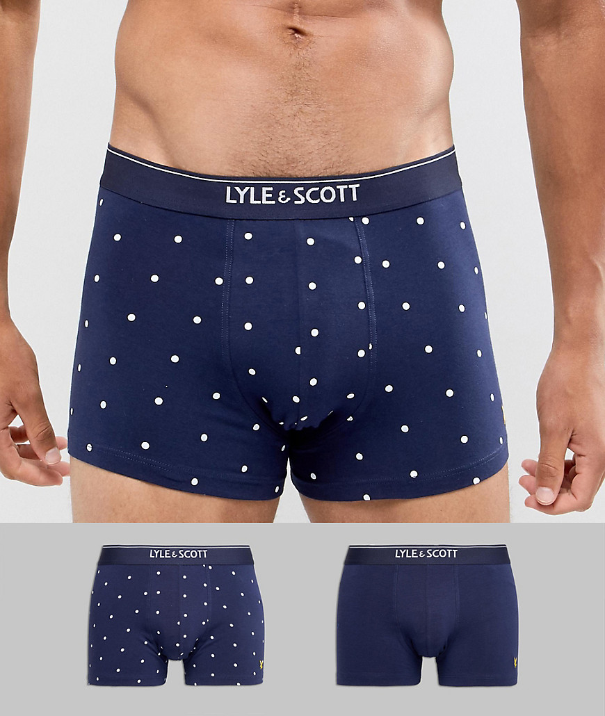 Lyle & Scott dot print trunks 2 pack