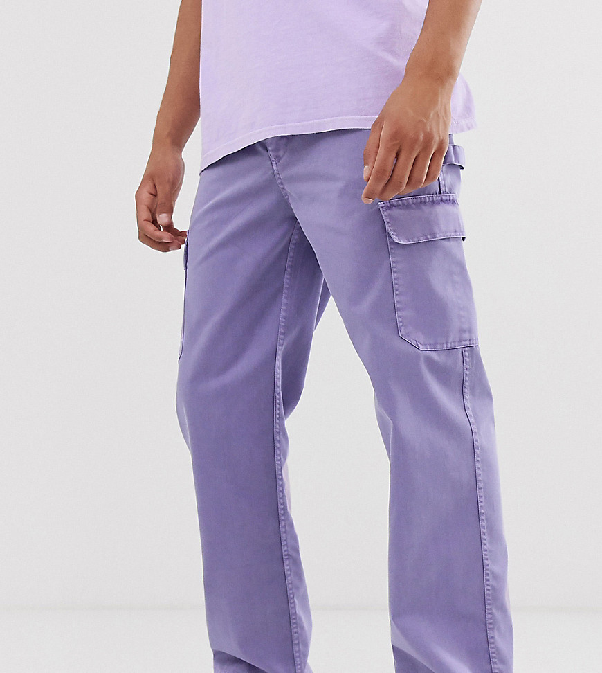 Reclaimed Vintage overdye violet cargo trousers
