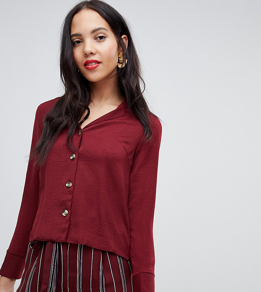 New Look Tall shirt in burgundy