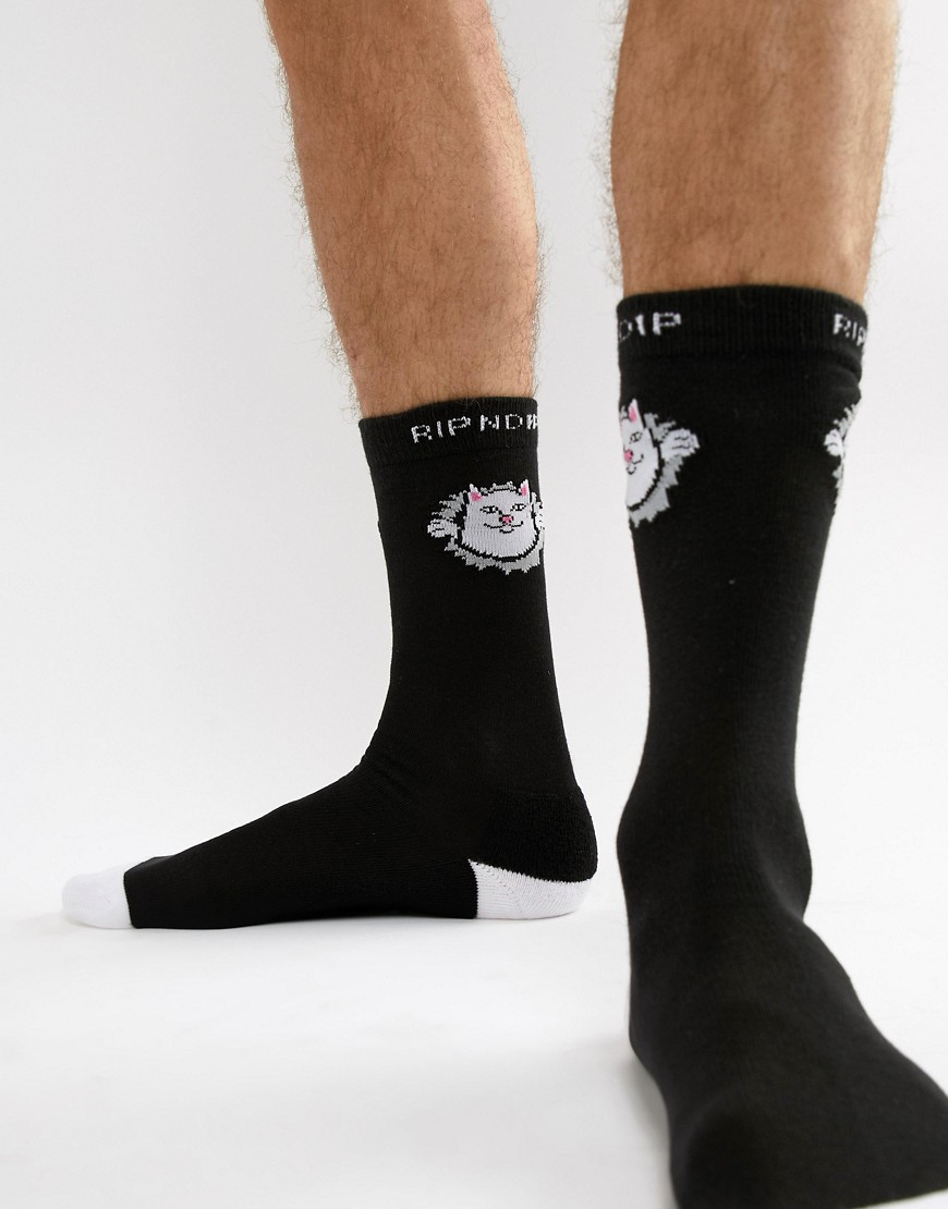 RIPNDIP Nermamaniac Socks In Black - Black