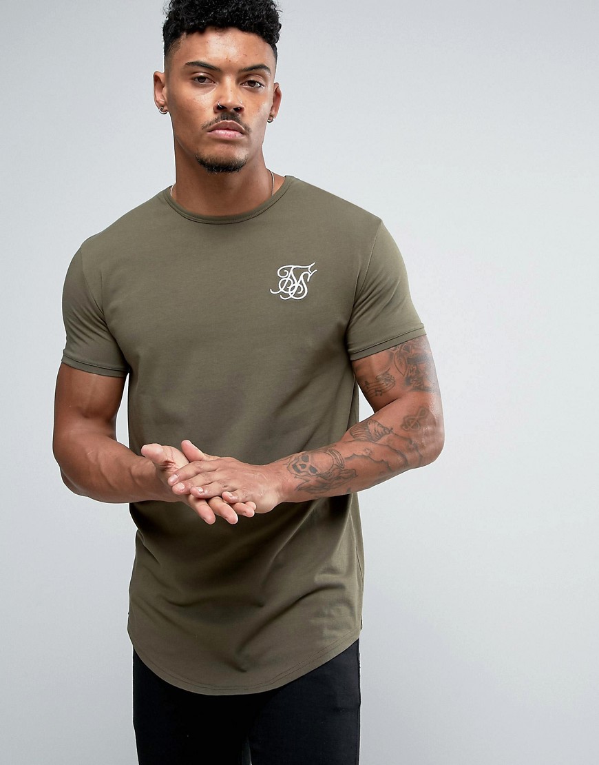 SikSilk Muscle Fit T-Shirt In Green