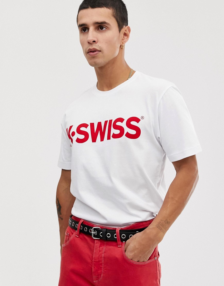K-Swiss classic logo t-shirt in white