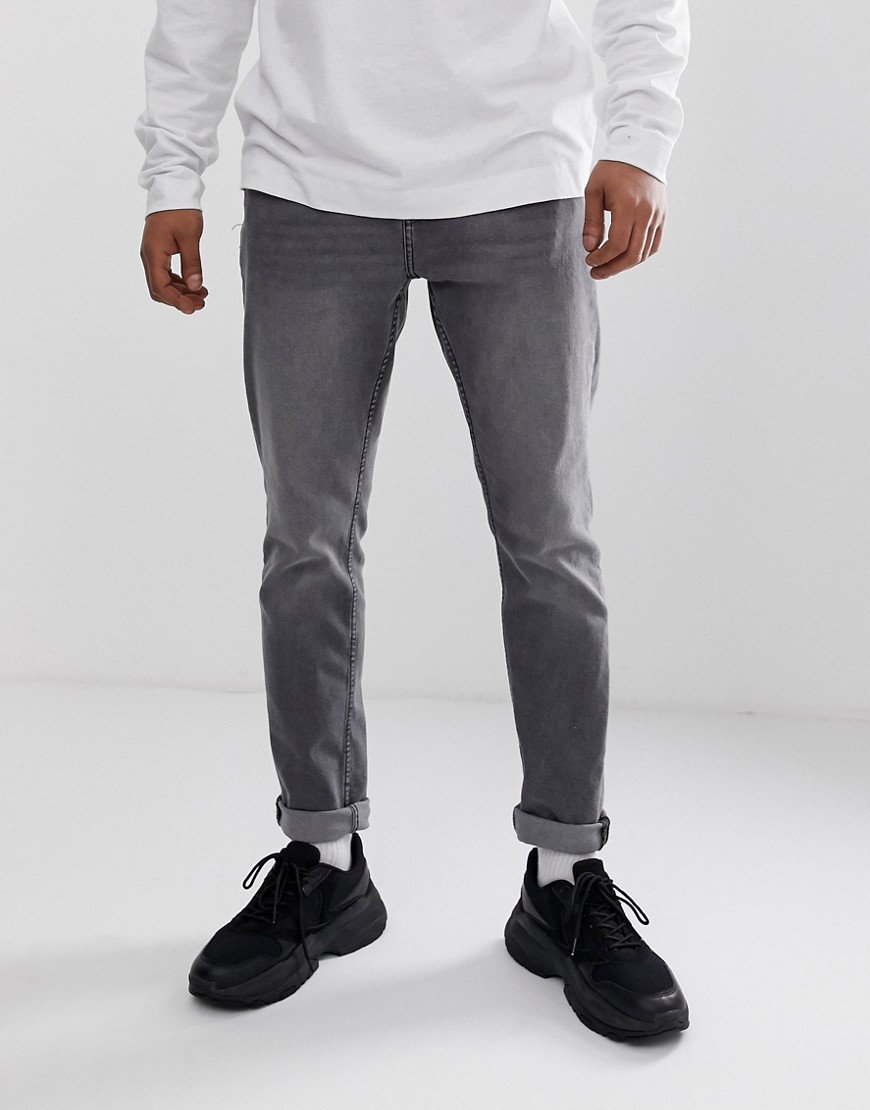 Pull&Bear slim fit jeans in grey
