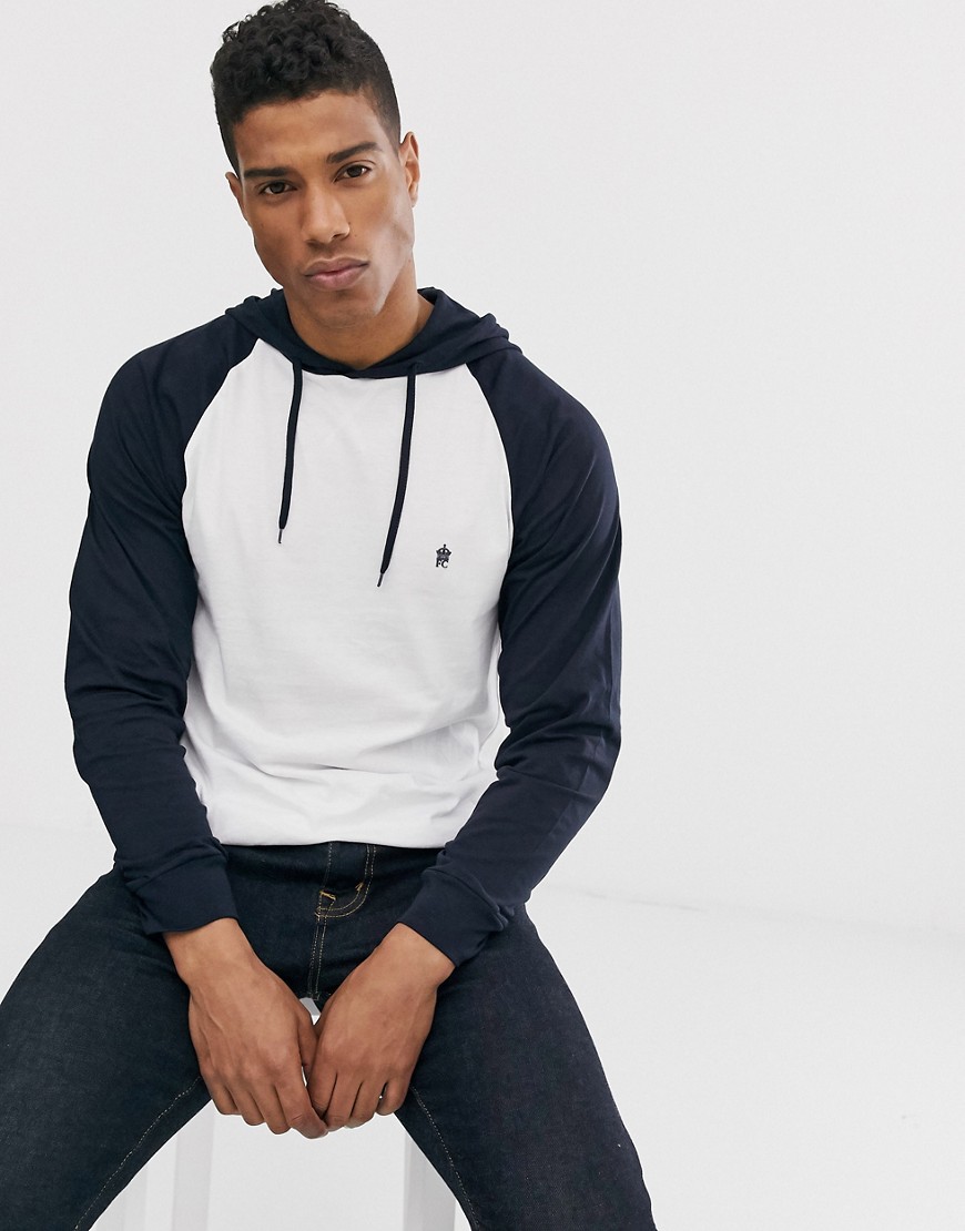 French Connection long sleeve raglan hooded top
