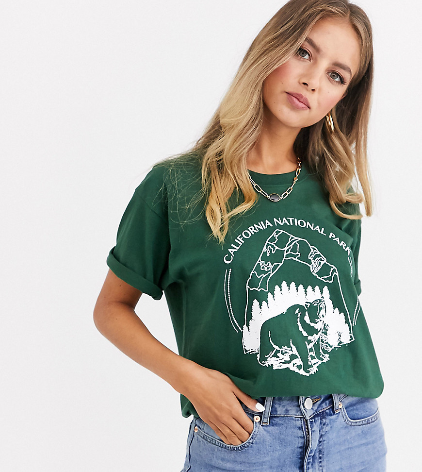 Daisy Street relaxed t-shirt with vintage california national park print