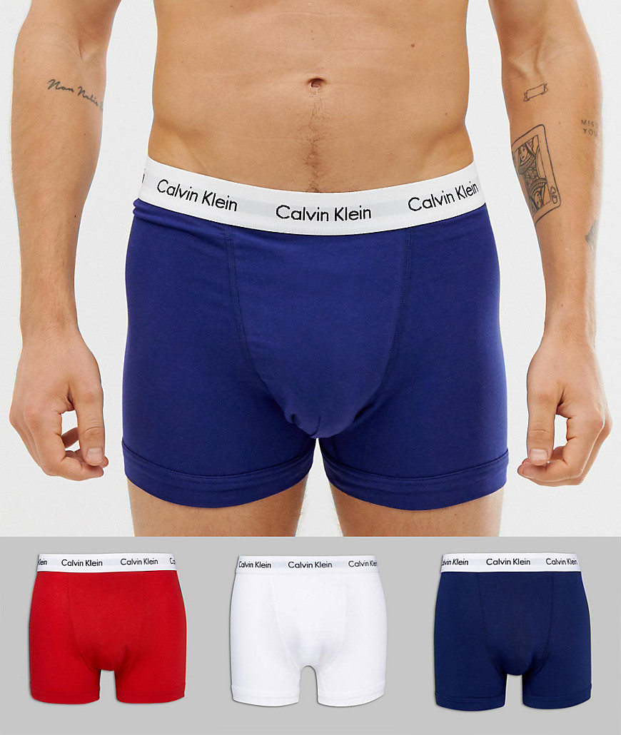 Calvin Klein trunks 3 pack in cotton stretch