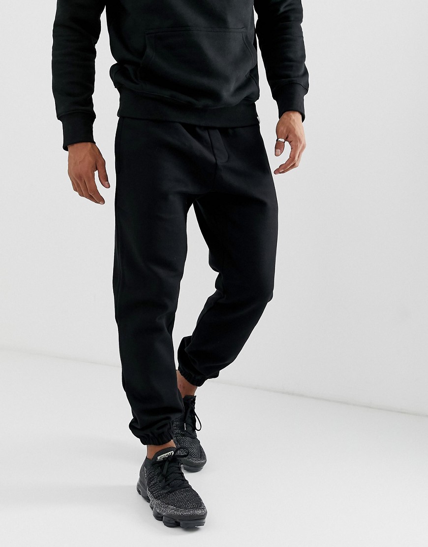 Pull&bear joggers with logo in black