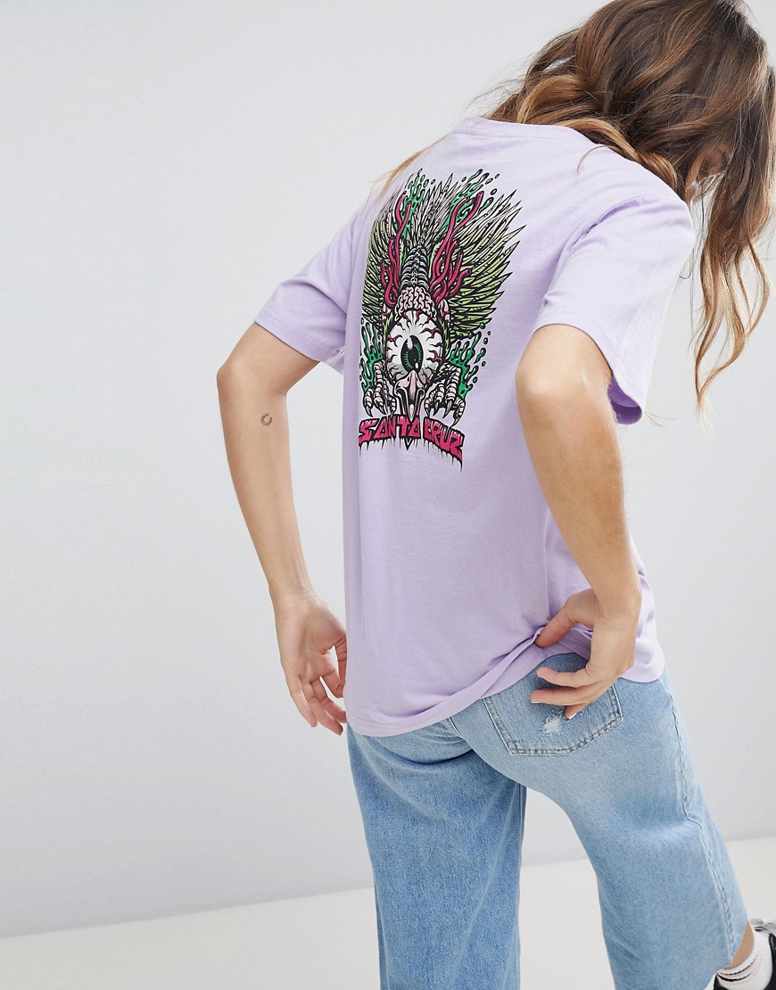 Santa Cruz Eagle Eye T-Shirt With Back Graphic - Lilac