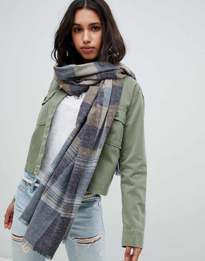 Abercrombie & Fitch check scarf - Grey