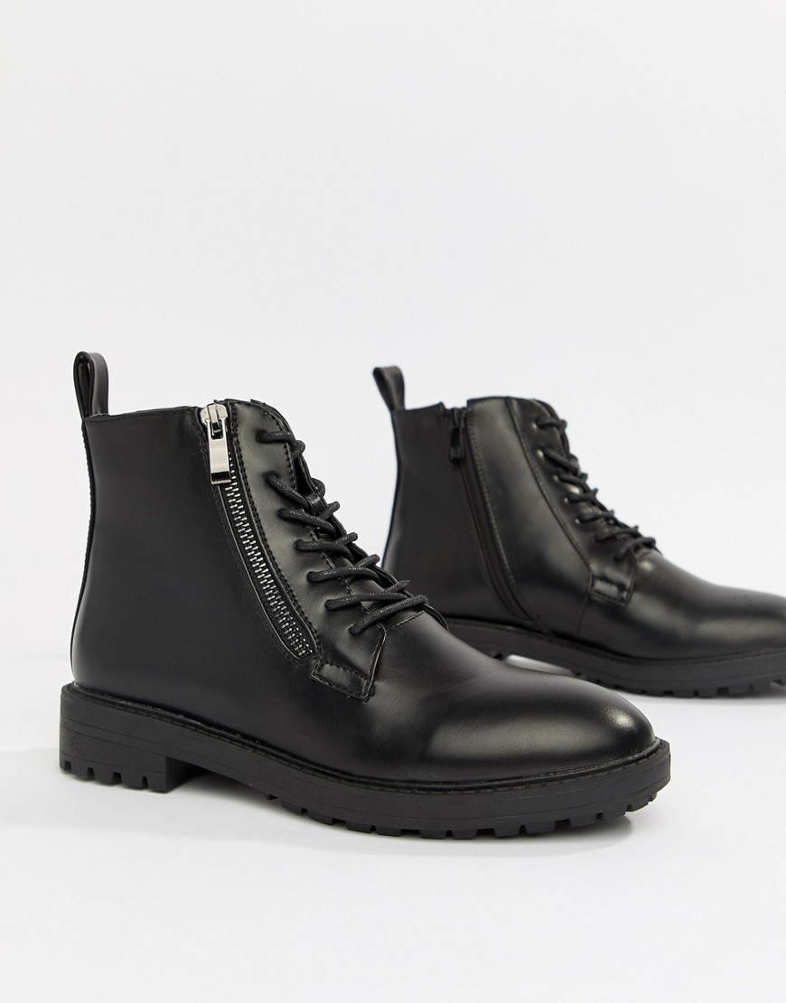 raid adelina black chunky studded chelsea boots