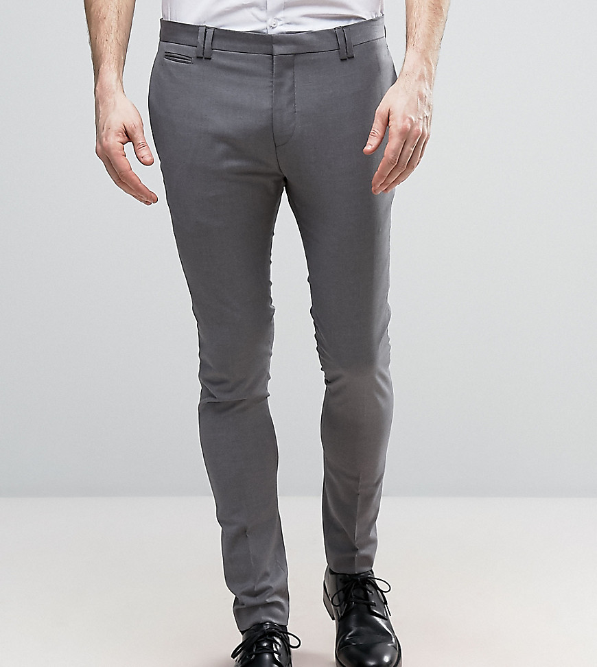 Noak Skinny Cropped Trousers - Pale grey