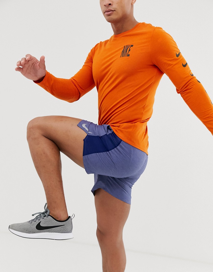 Nike Running Challenger 7 inch shorts in purple