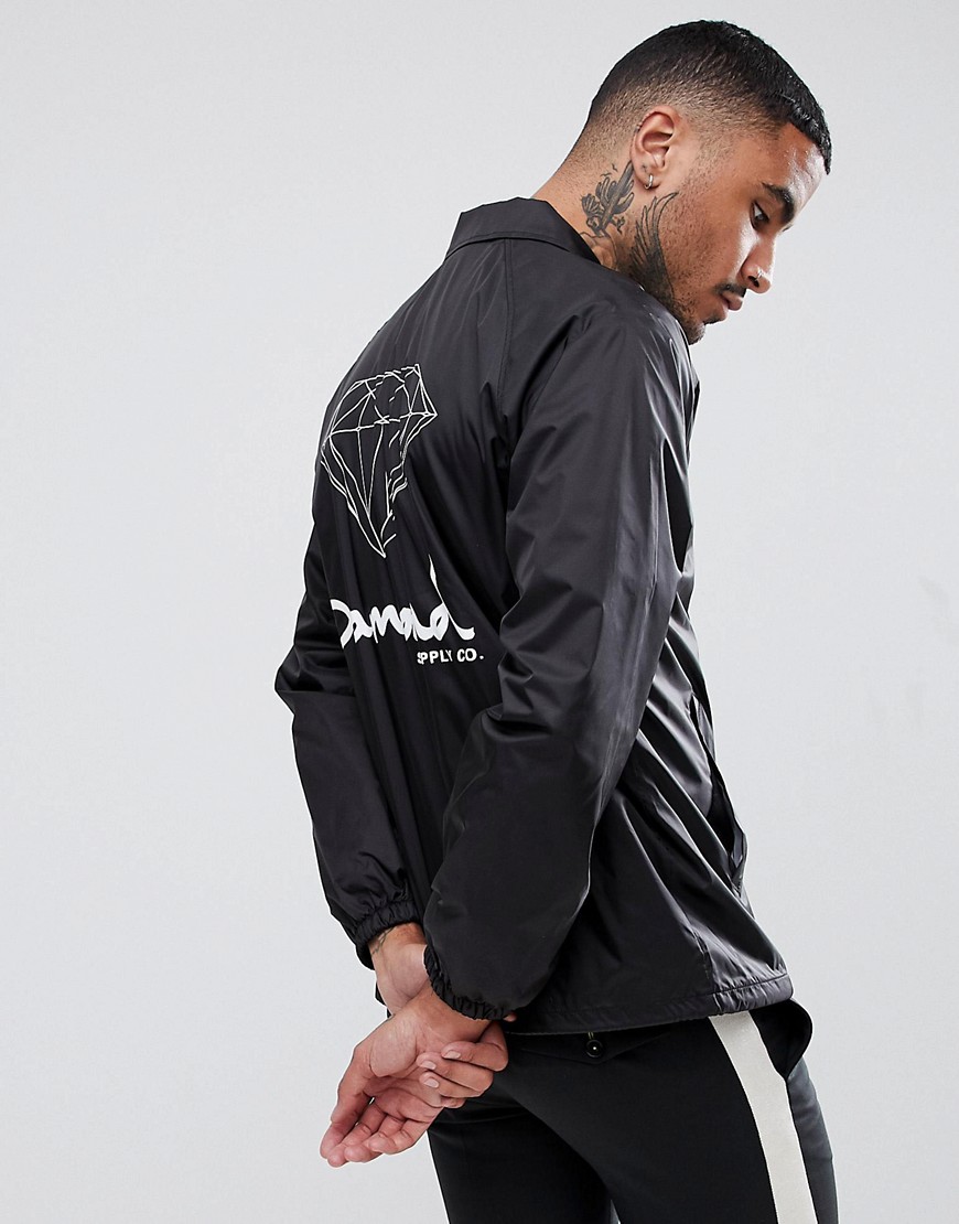 Спортивная куртка с принтом на спине Diamond Supply - Черный 