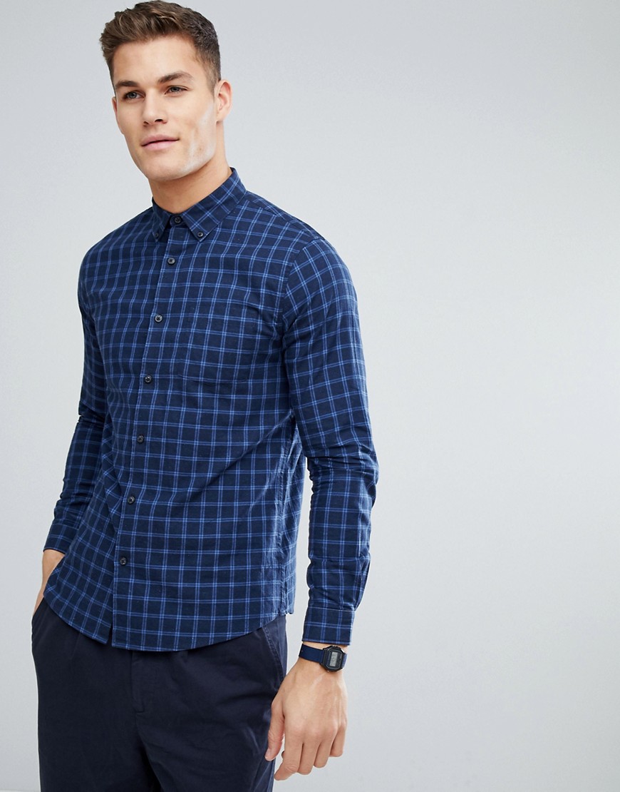 Common People Check Shirt - Blue
