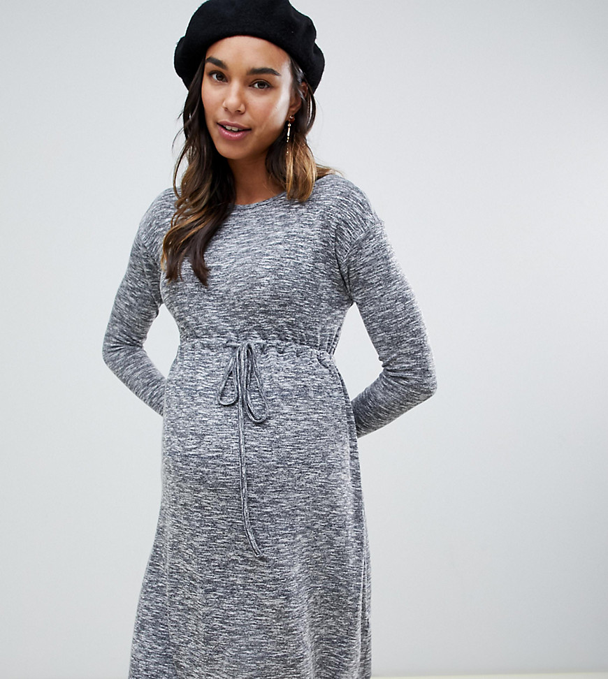 New Look Maternity dress with elasticated waist in grey