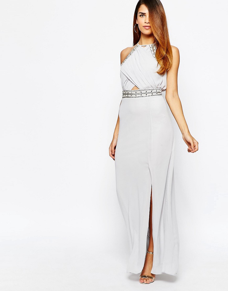 TFNC | TFNC Embellished Trim Maxi Dress With Wrap Front at ASOS