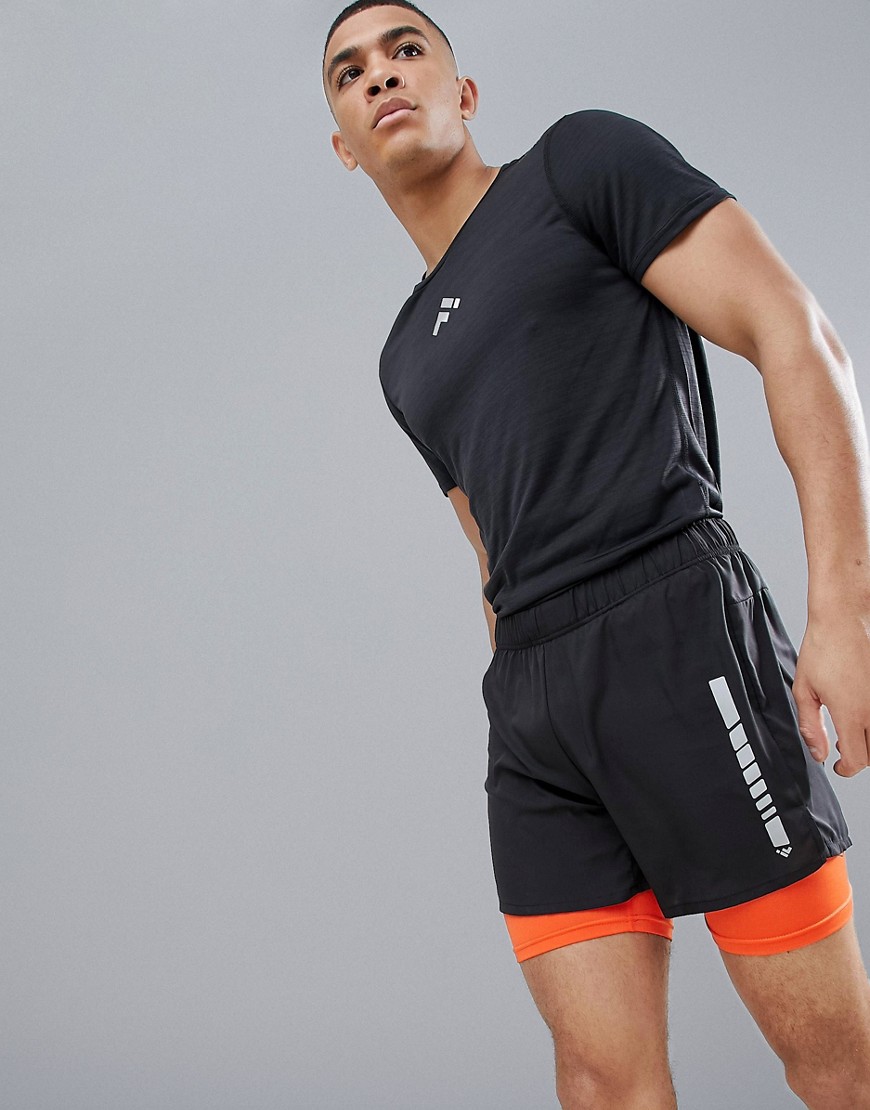 FIRST Running Shorts In Black - Flame