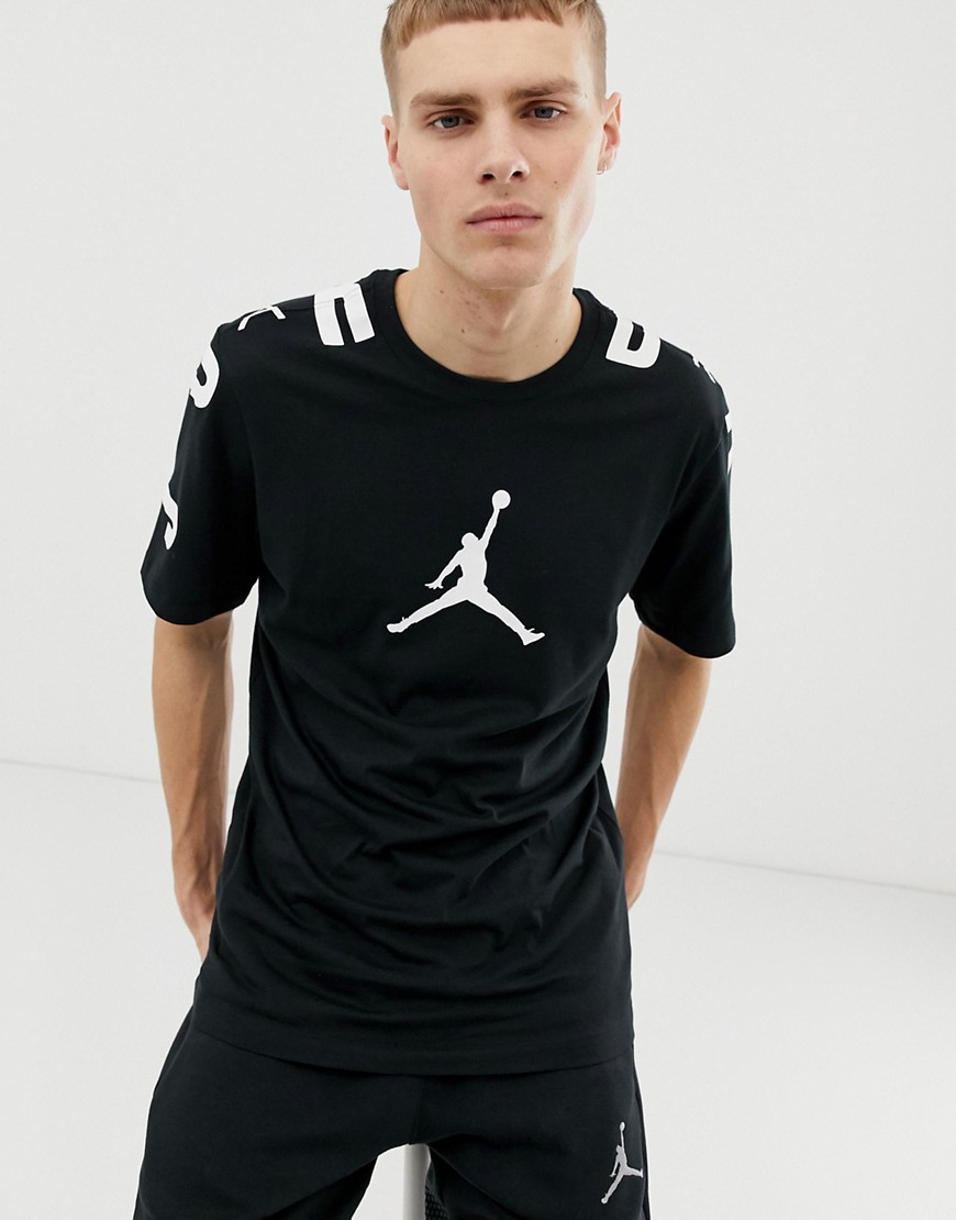 Nike Jordan Jumpan shoulder logo t-shirt in black