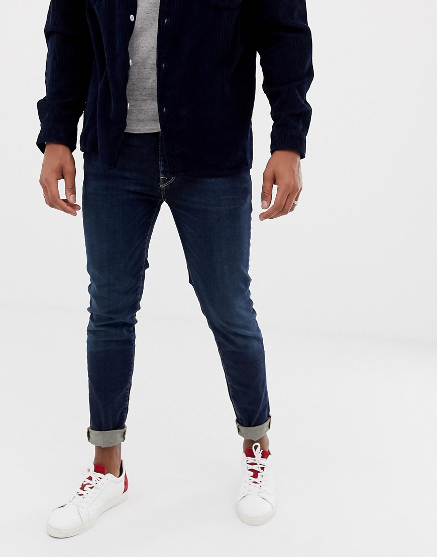 Selected Homme skinny fit jeans in mid blue wash