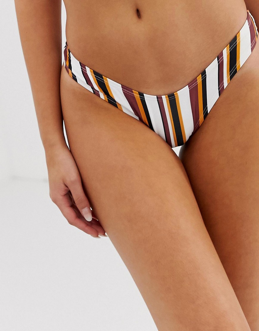 Free Society high leg bikini bottom in stripe
