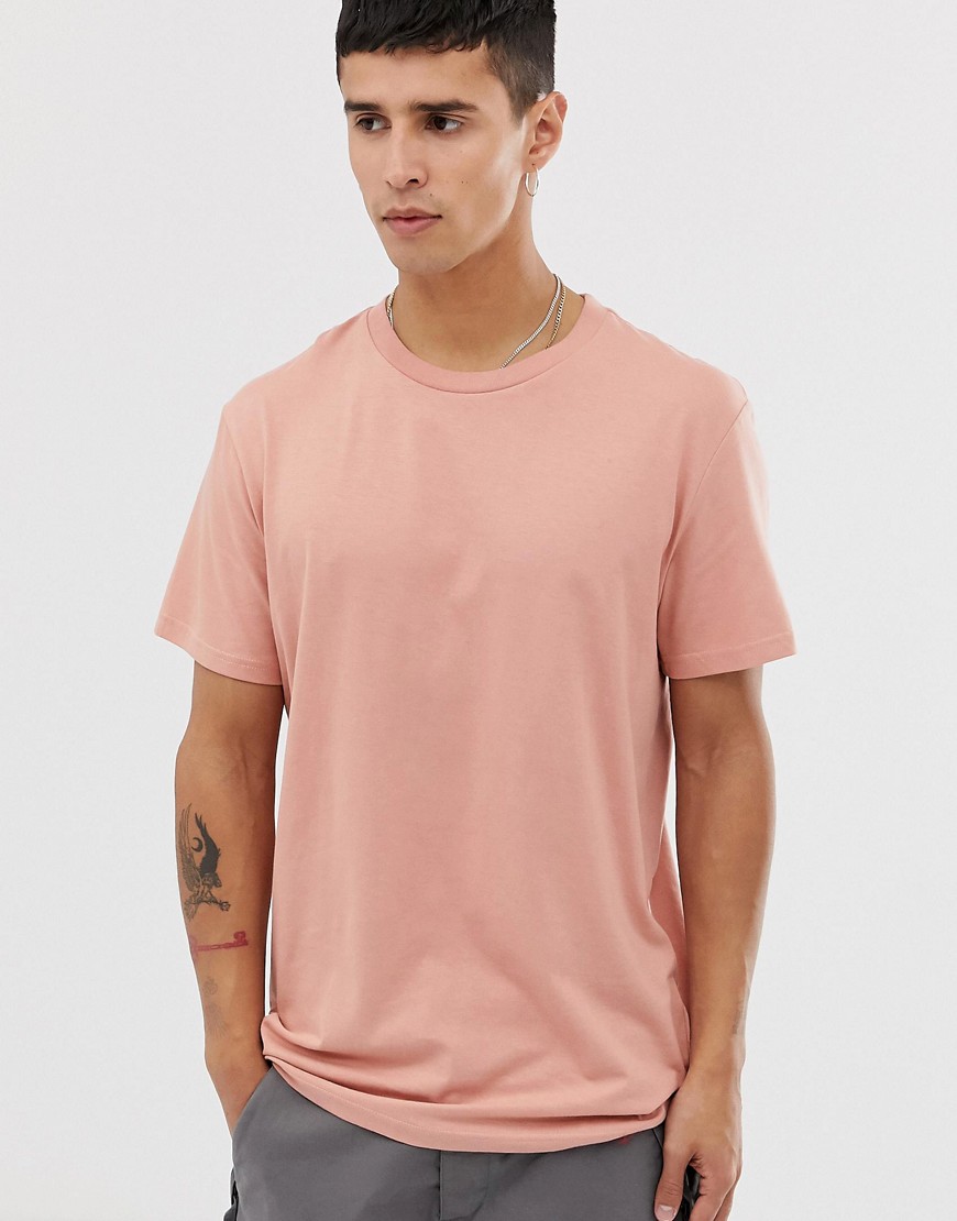 Weekday Alan t-shirt in light pink