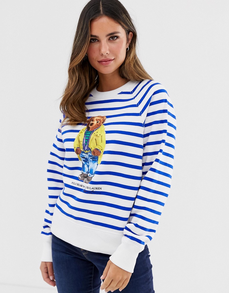 Polo Ralph Lauren stripe teddy sweatshirt