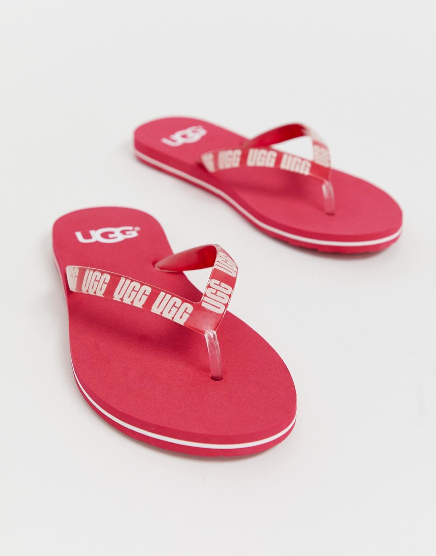 UGG Simi logo flip flops in pink