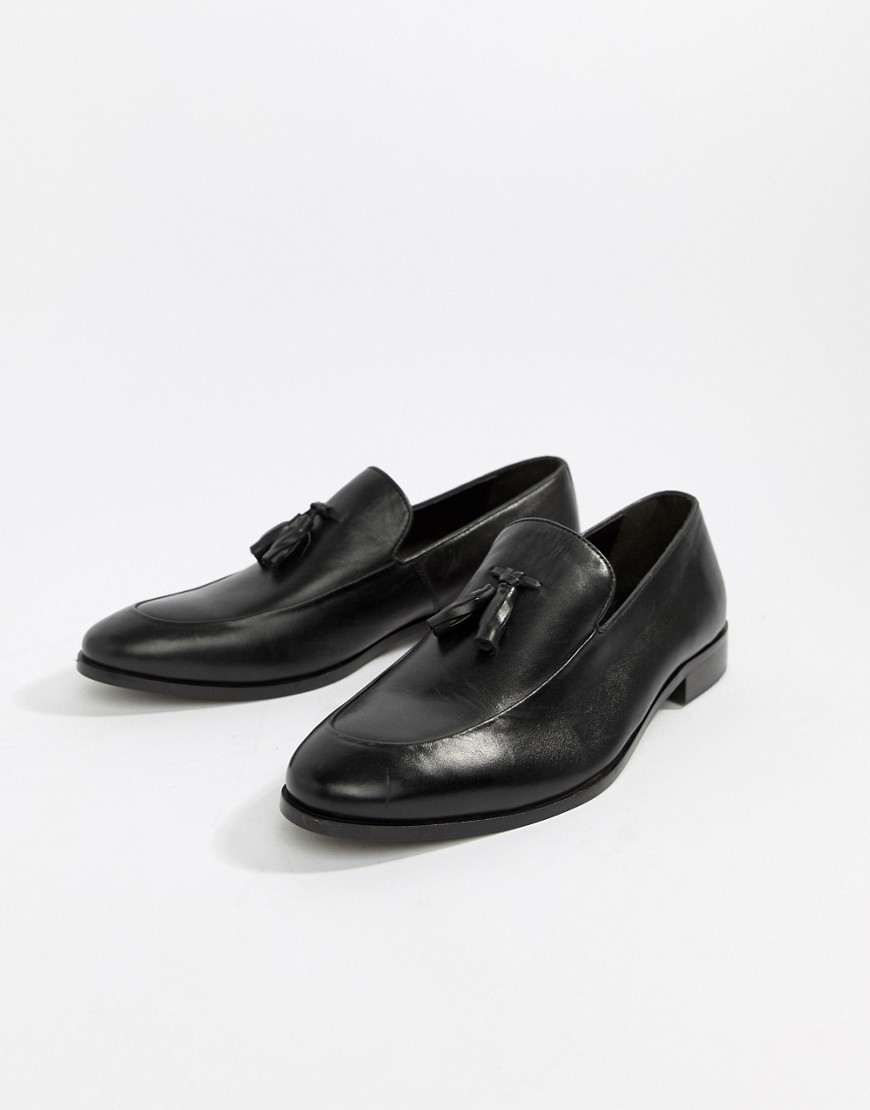 Zign tassel loafers in black leather