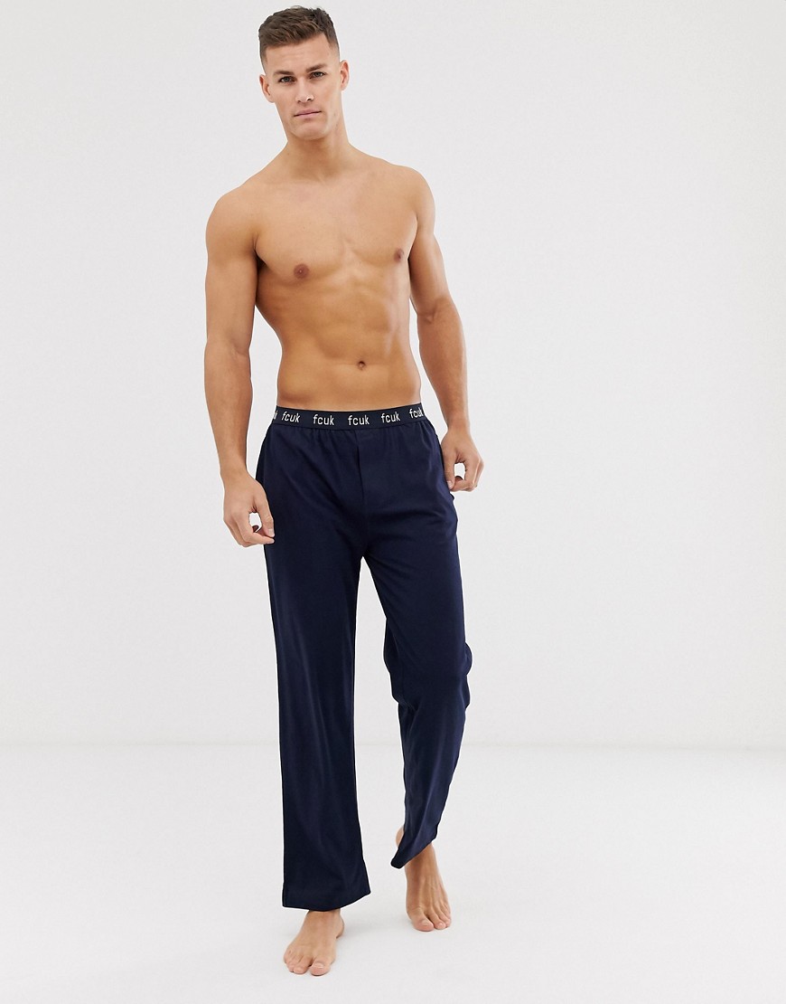 French Connection FCUK logo waistband cotton lounge pants