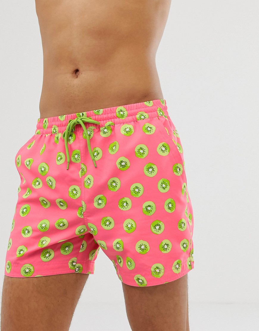 South Beach Recycled swim shorts in kiwi print