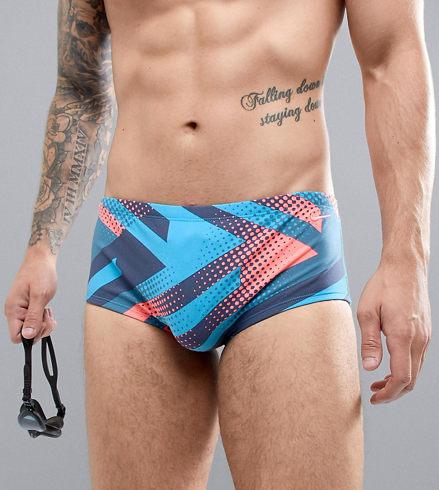 Nike Swimming Printed Trunks In Blue NESS8007-430 - Blue