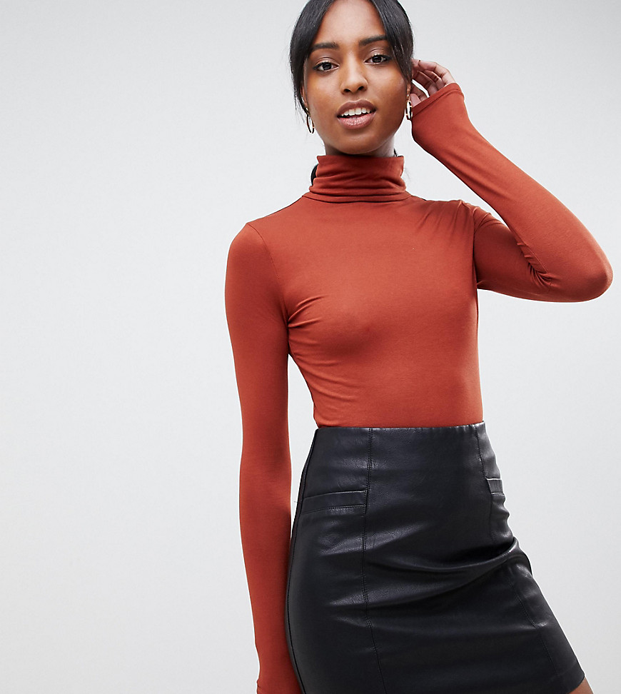 New Look Tall roll neck in rust