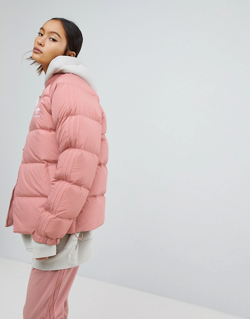 Дутая пуховая куртка adidas Originals - Розовый 