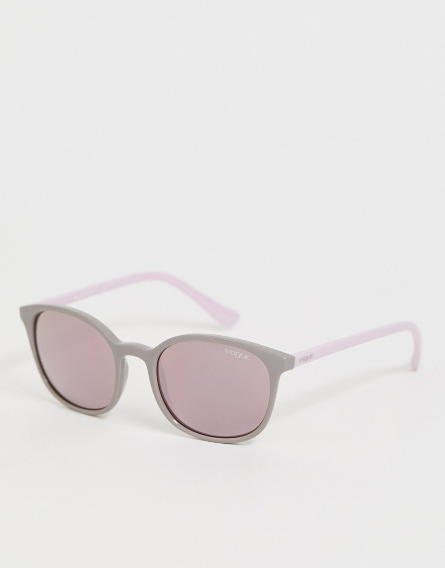 Vogue retro grey sunglasses with pink lens