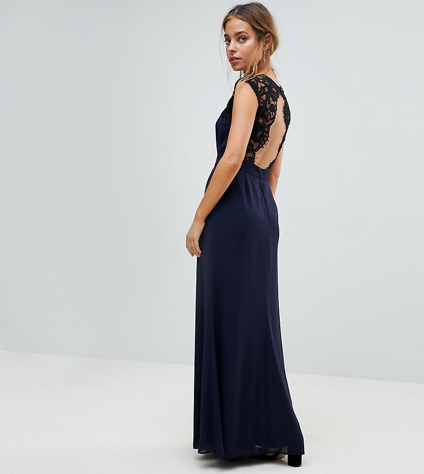 Elise Ryan Petite Maxi Dress With Cut Out Lace Back