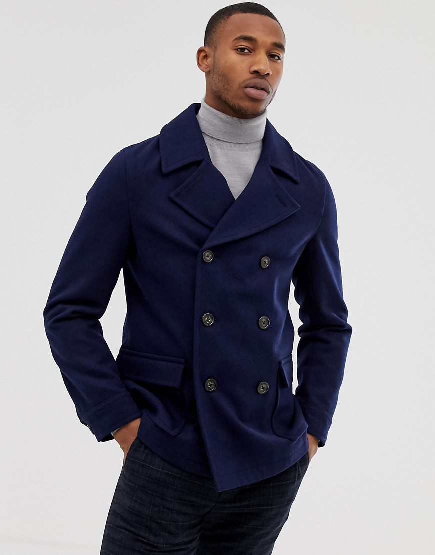 Harry Brown premium wool blend pea coat