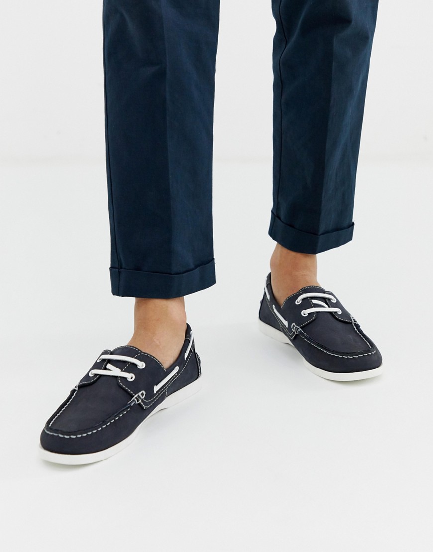 KG by Kurt Geiger boat shoes in navy suede