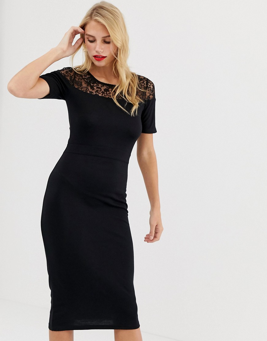 French Connection Leah Lace sleeveless midi dress