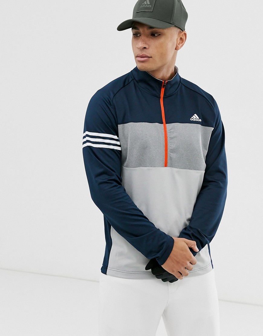 adidas Golf Competition half zip sweat in colour block