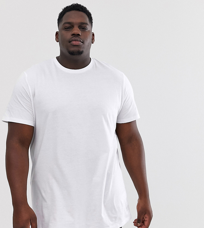 New Look Plus longline t-shirt in white