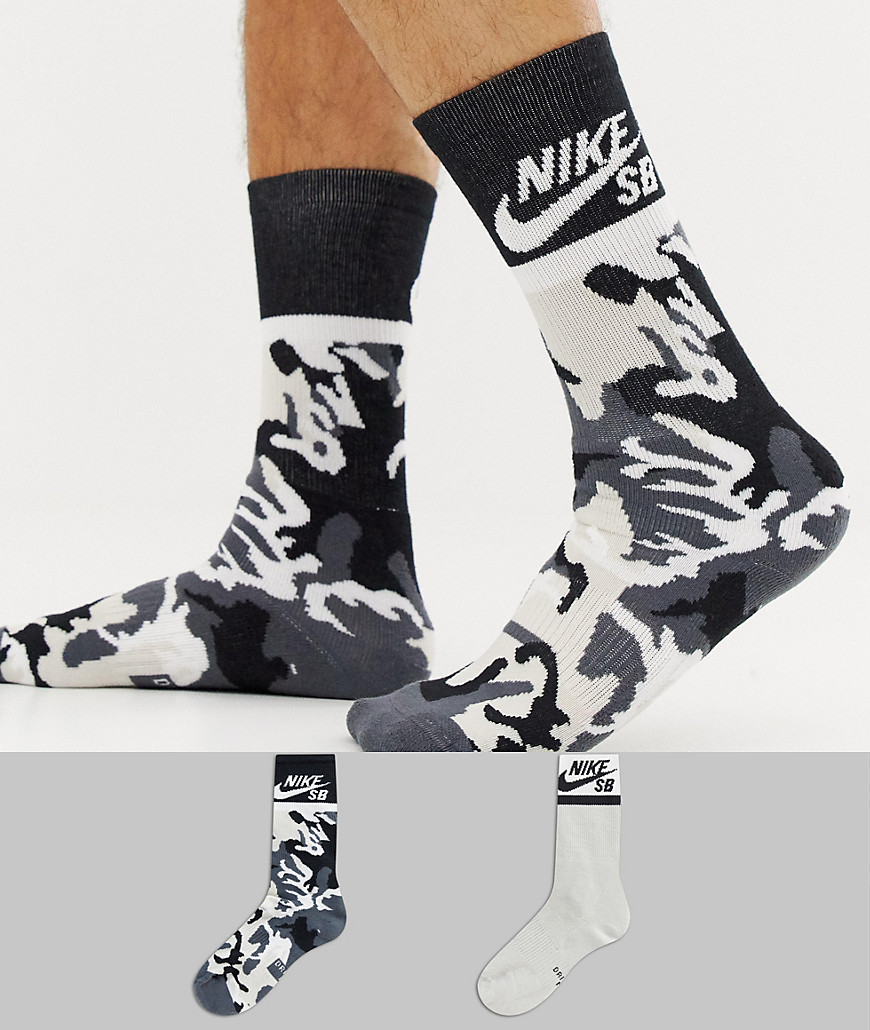 2 пары черных носков Nike SB SX6848-903 - Черный 
