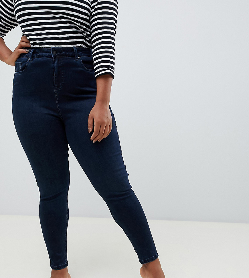 New Look Curve hoxton super skinny fit jean in blue - Rinse