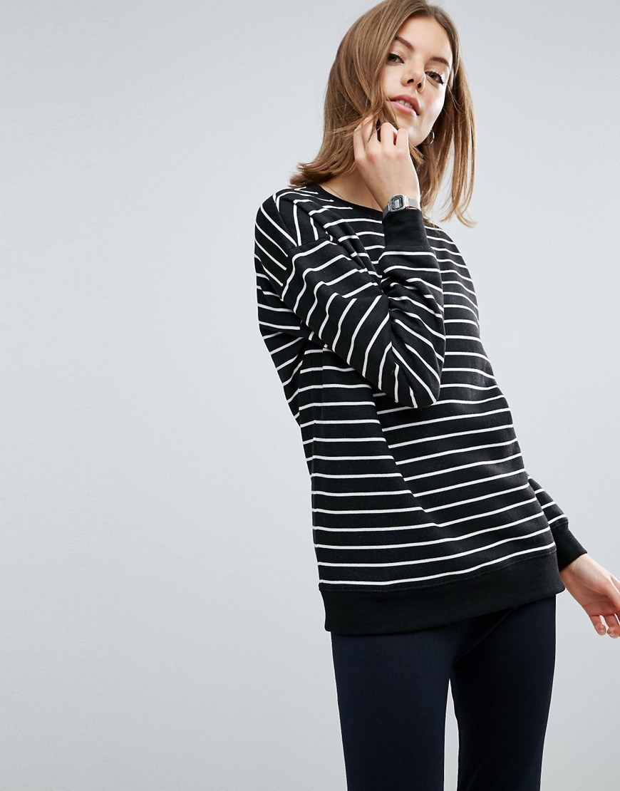 ASOS Sweatshirt in Stripe - Multi