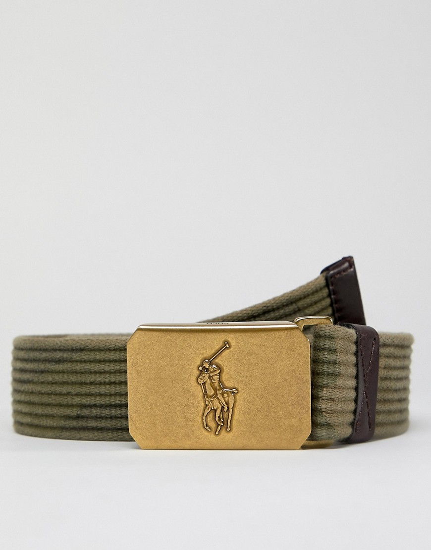 Polo Ralph Lauren webbed belt in washed camo - Washed camo