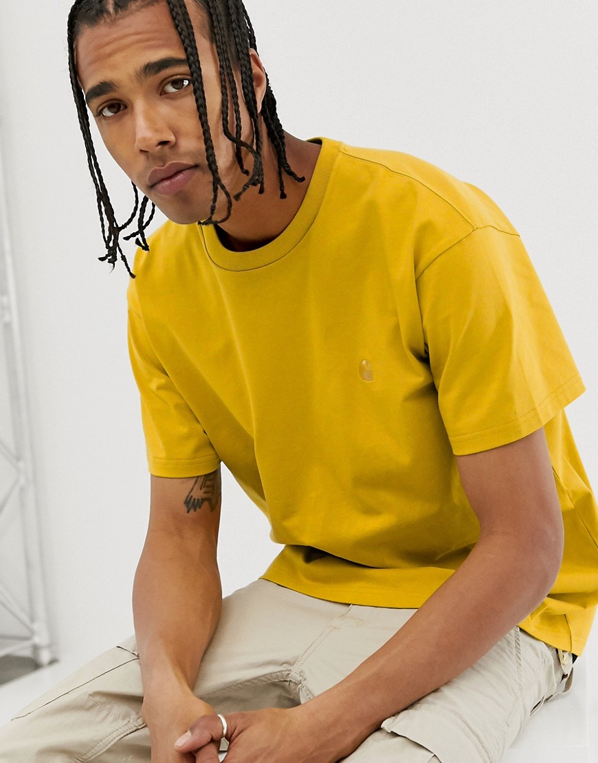 Carhartt WIP Chase t-shirt in colza yellow