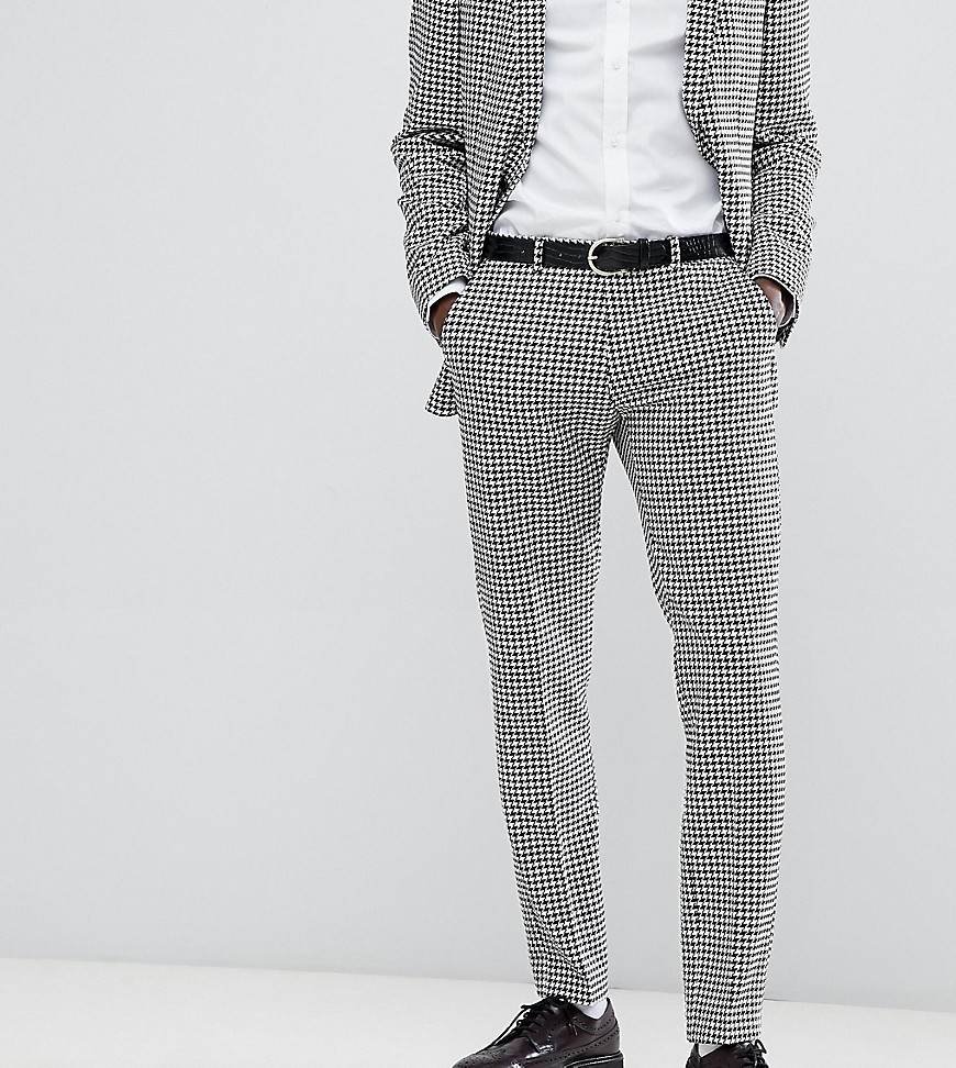 Heart & Dagger skinny suit trousers in dogstooth