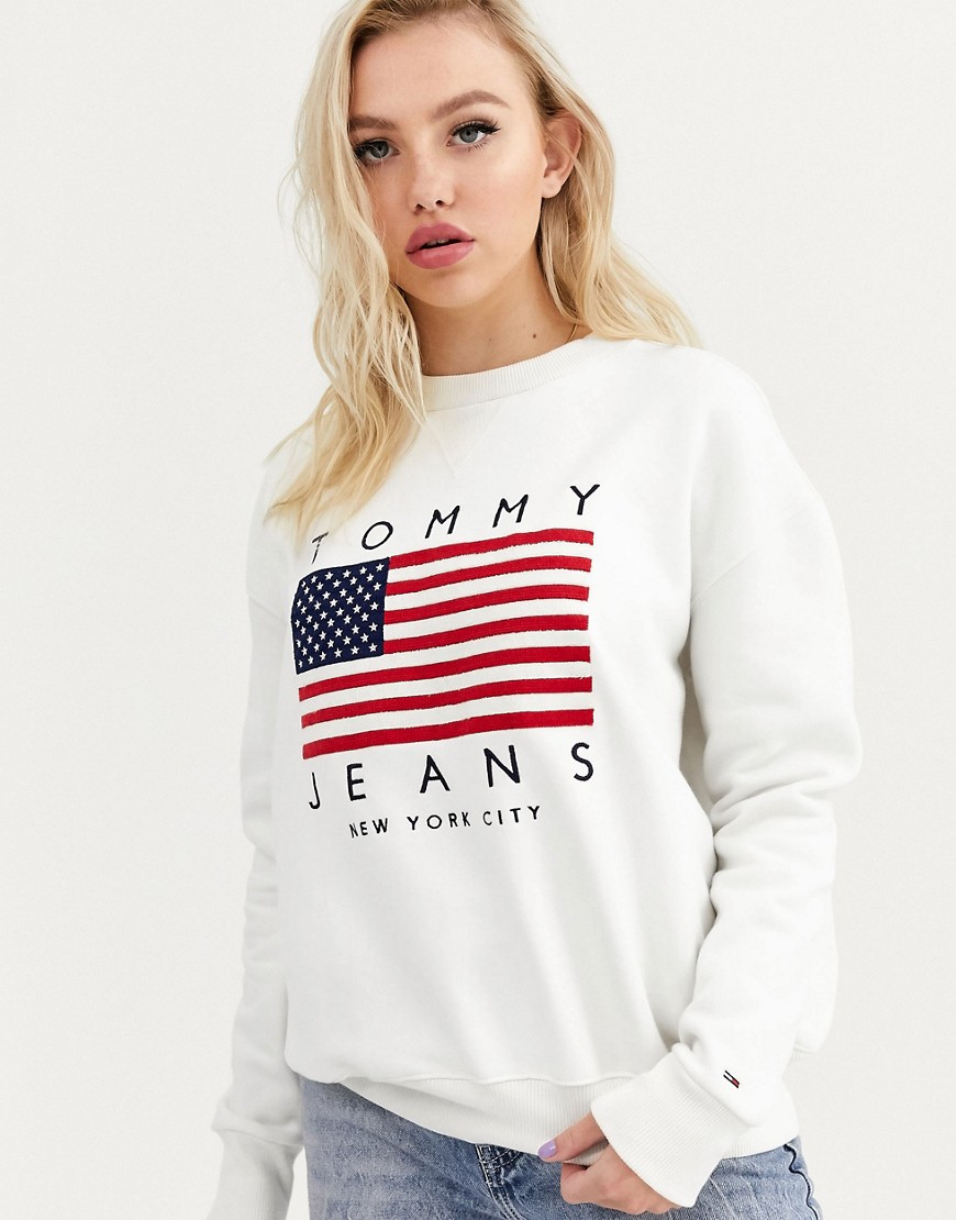 Tommy Jeans US flag logo sweatshirt