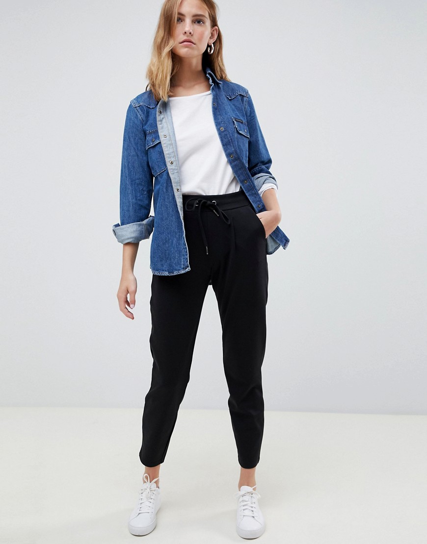 b.Young Cropped Trousers With Waist Tie