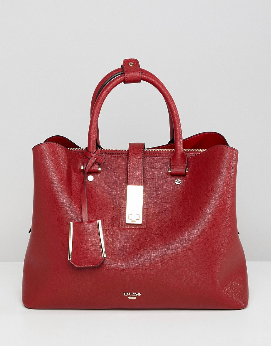 Dune Diella Red Tote Bag With Detachable Strap